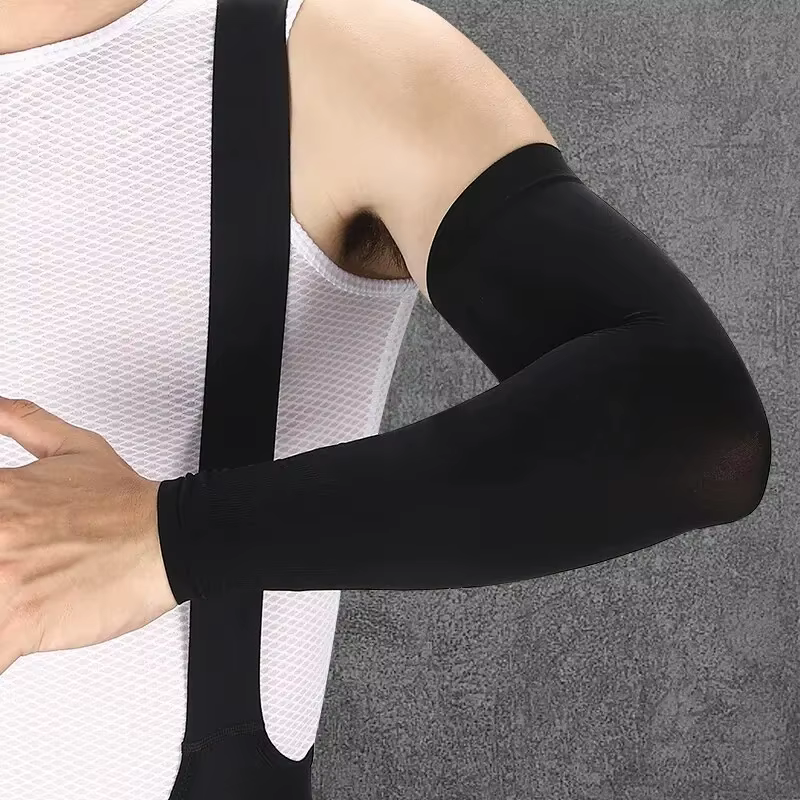 Manchons de bras de sport en soie glacée