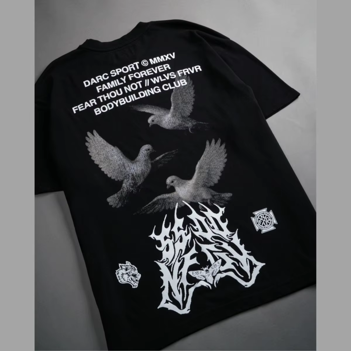 T-shirt en coton à col rond imprimé