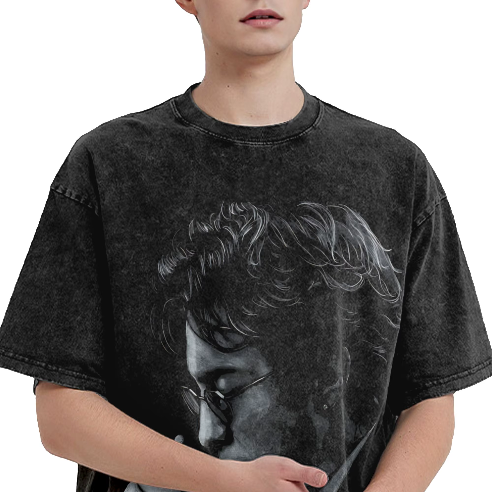 T-shirts vintage pour hommes Hudson Williams – Hauts d'été streetwear à manches courtes