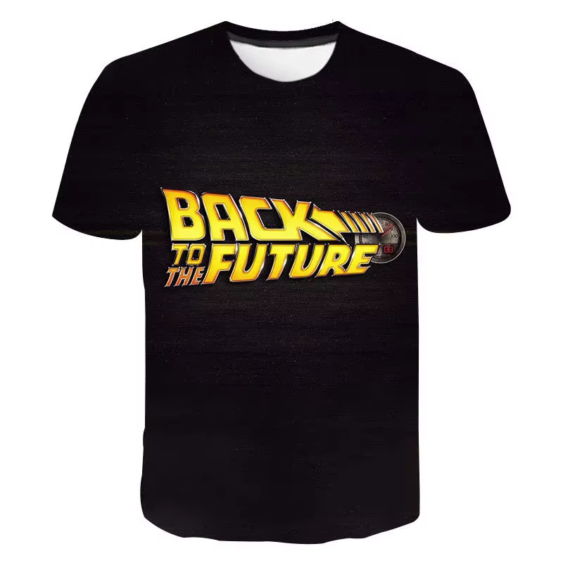 Film retour vers le futur 3D imprimé T-Shirts hommes femmes décontracté mode surdimensionné à manches courtes t-shirt