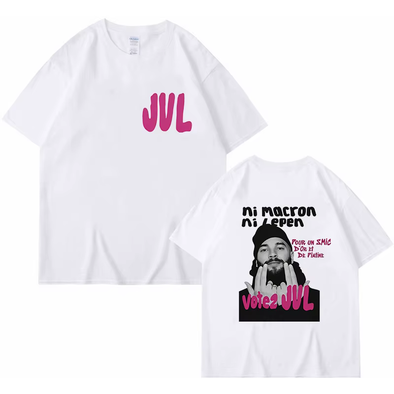 T-shirt Oversize Rapper Jul pour Homme et Femme – Vêtement Tendance Hip Hop à Manches Courtes