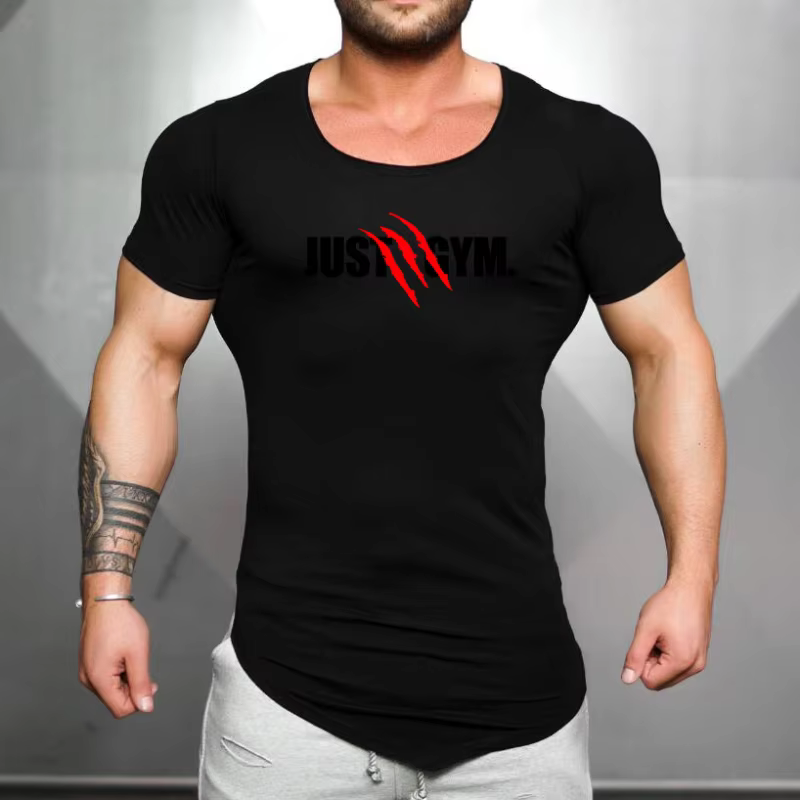 Hommes course Sport à manches courtes T-Shirts été coton respirant mince vêtements