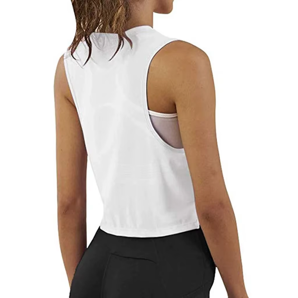 T-shirt de yoga en coton à manches courtes pour femmes