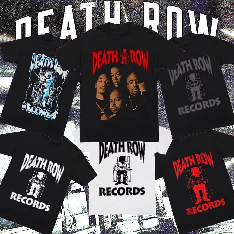 Death Row Records – T-shirt graphique Hip Hop Vintage pour hommes et femmes