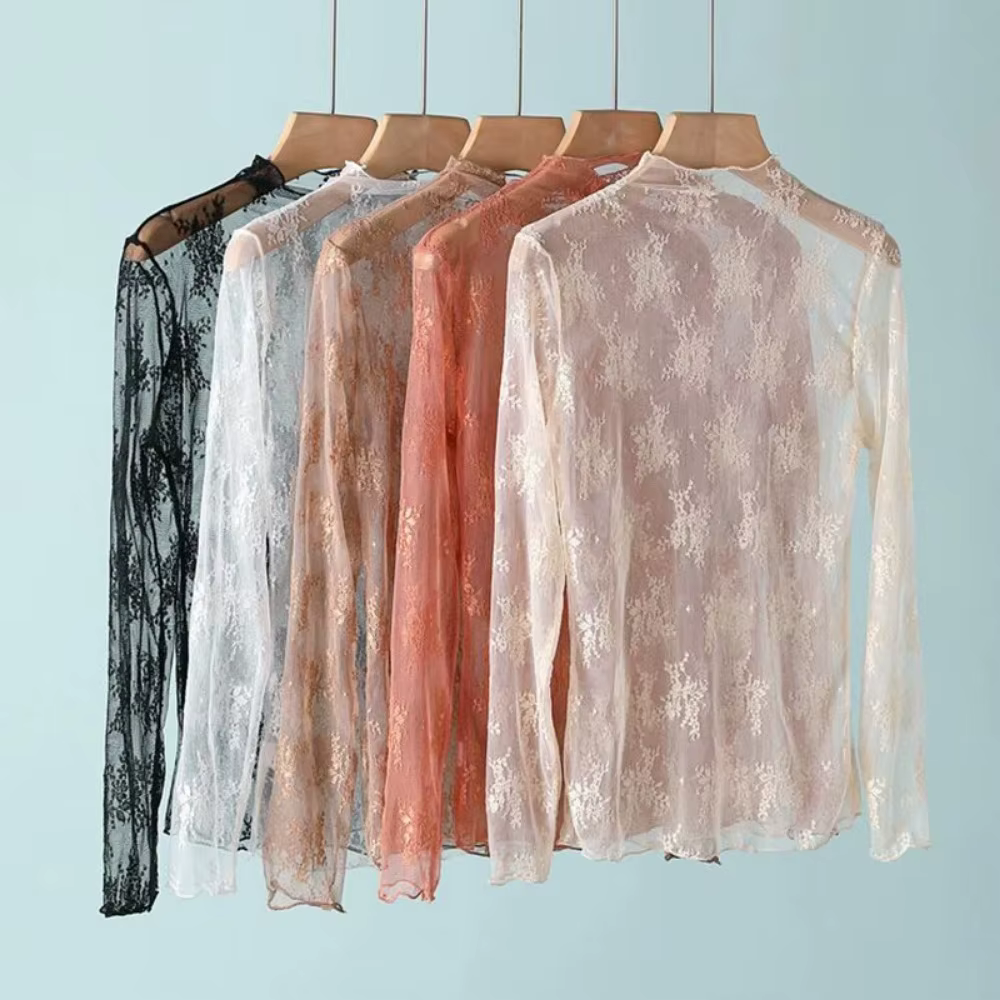 T-shirts en maille pour femmes à manches longues