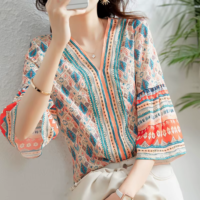 Chemises à manches évasées pour femmes
