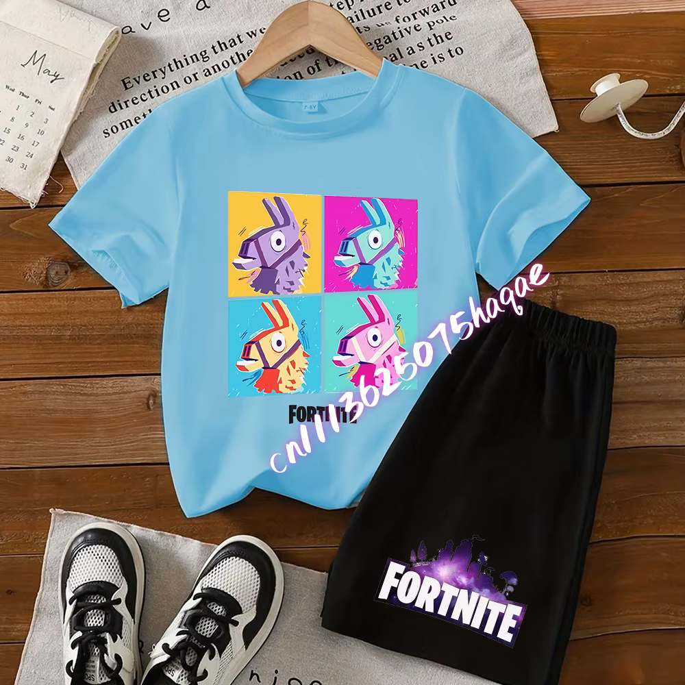 FortnitesT-shirt et short pour garçons et filles