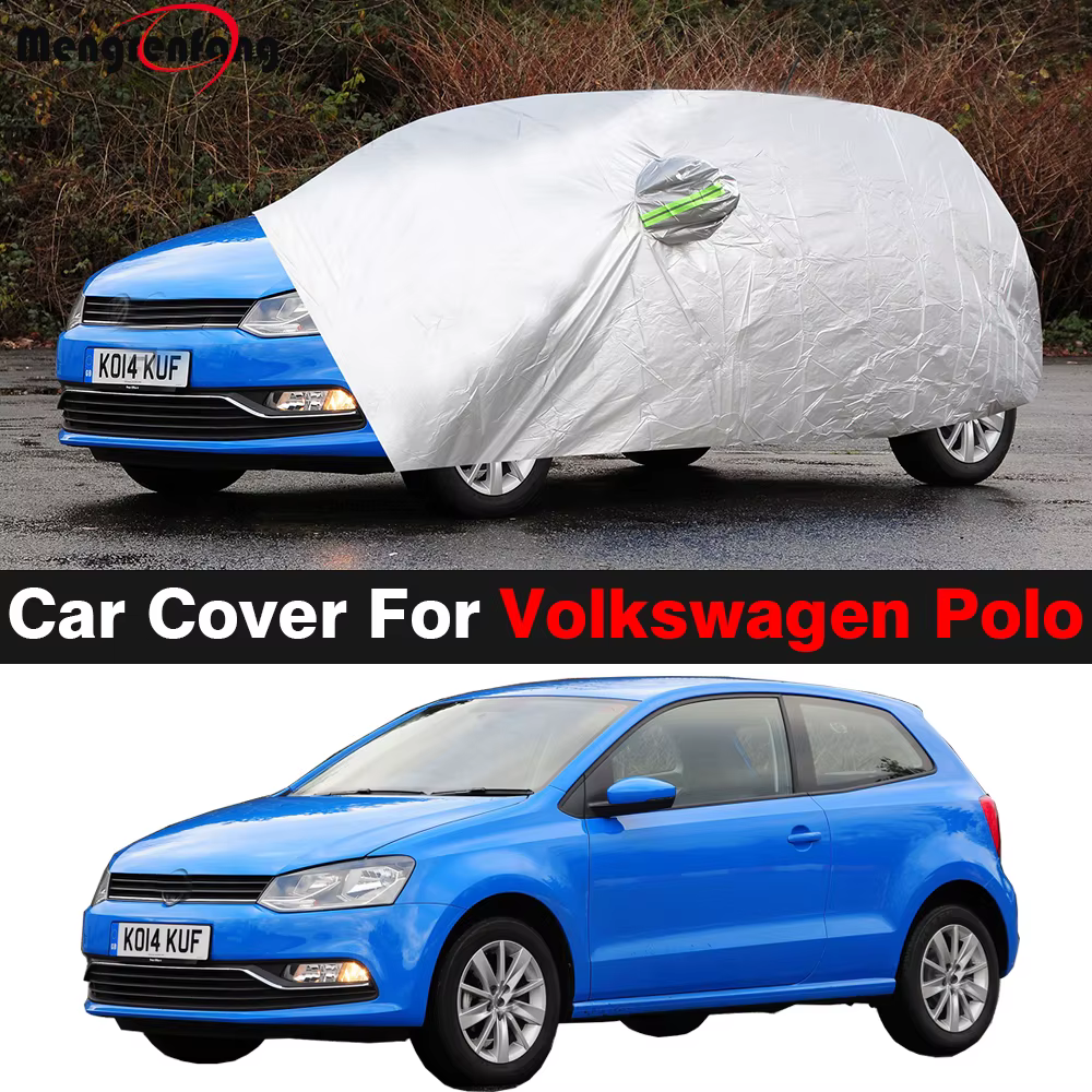 Housse de voiture extérieure soleil pluie neige vent prévenir couverture automatique anti-poussière pour VW Volkswagen Polo 1994-2025