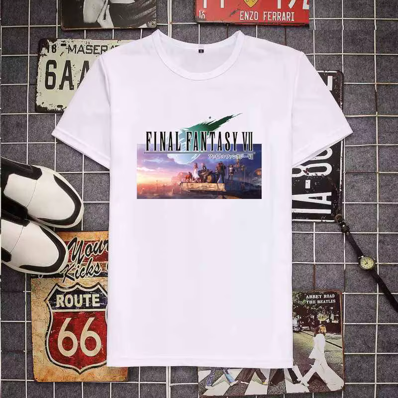 Hommes T-Shirts fils d'avalanche Final Fantasy classique t-shirt à manches courtes FF7 jeu vidéo Strife Shinra soldat