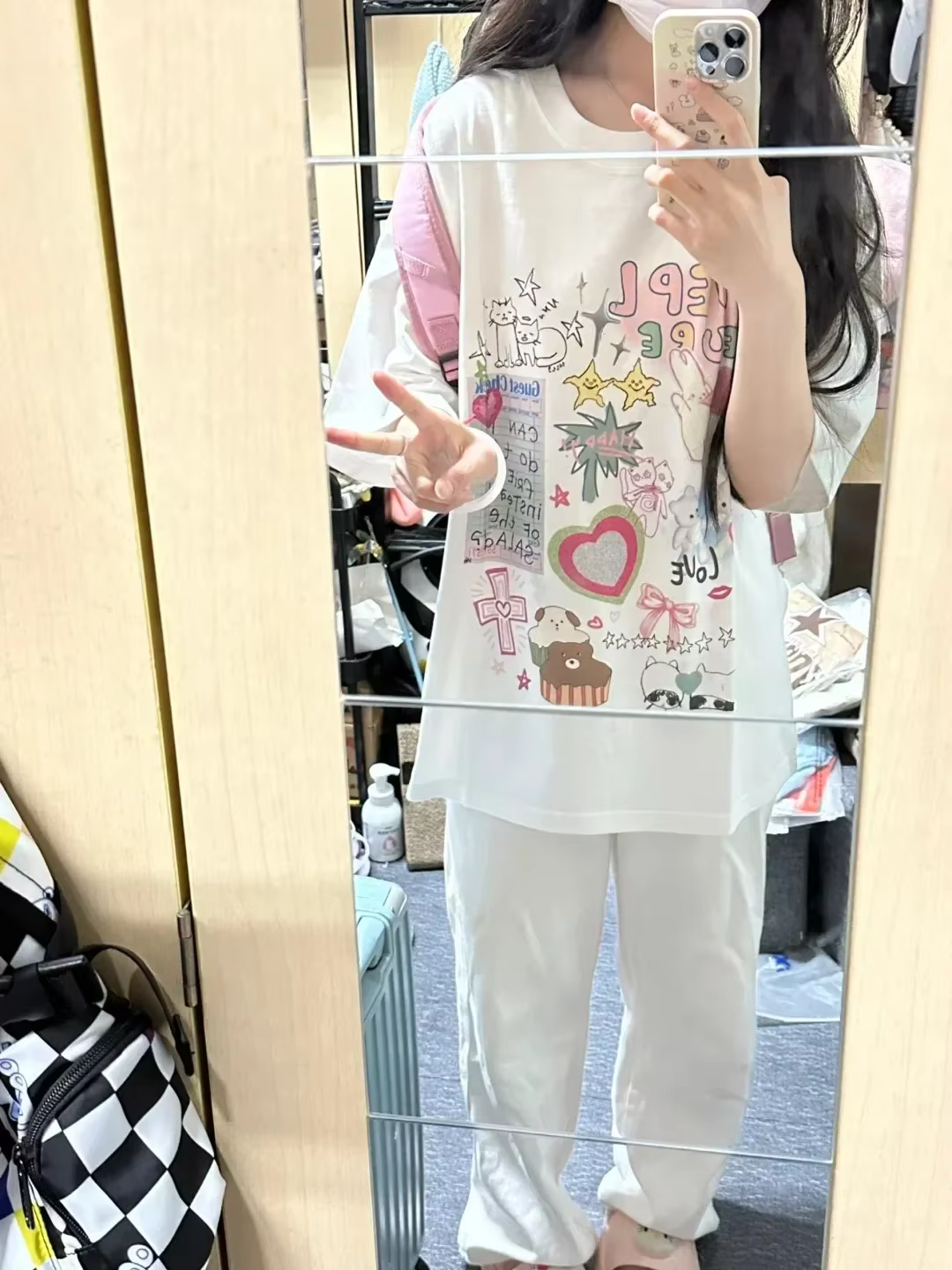 T-shirt coupe ample imprimé dessin animé