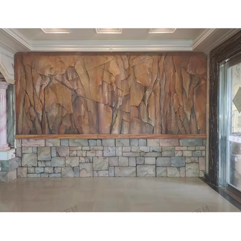 Rock Mountain Rock PU Background Wall Art Stone