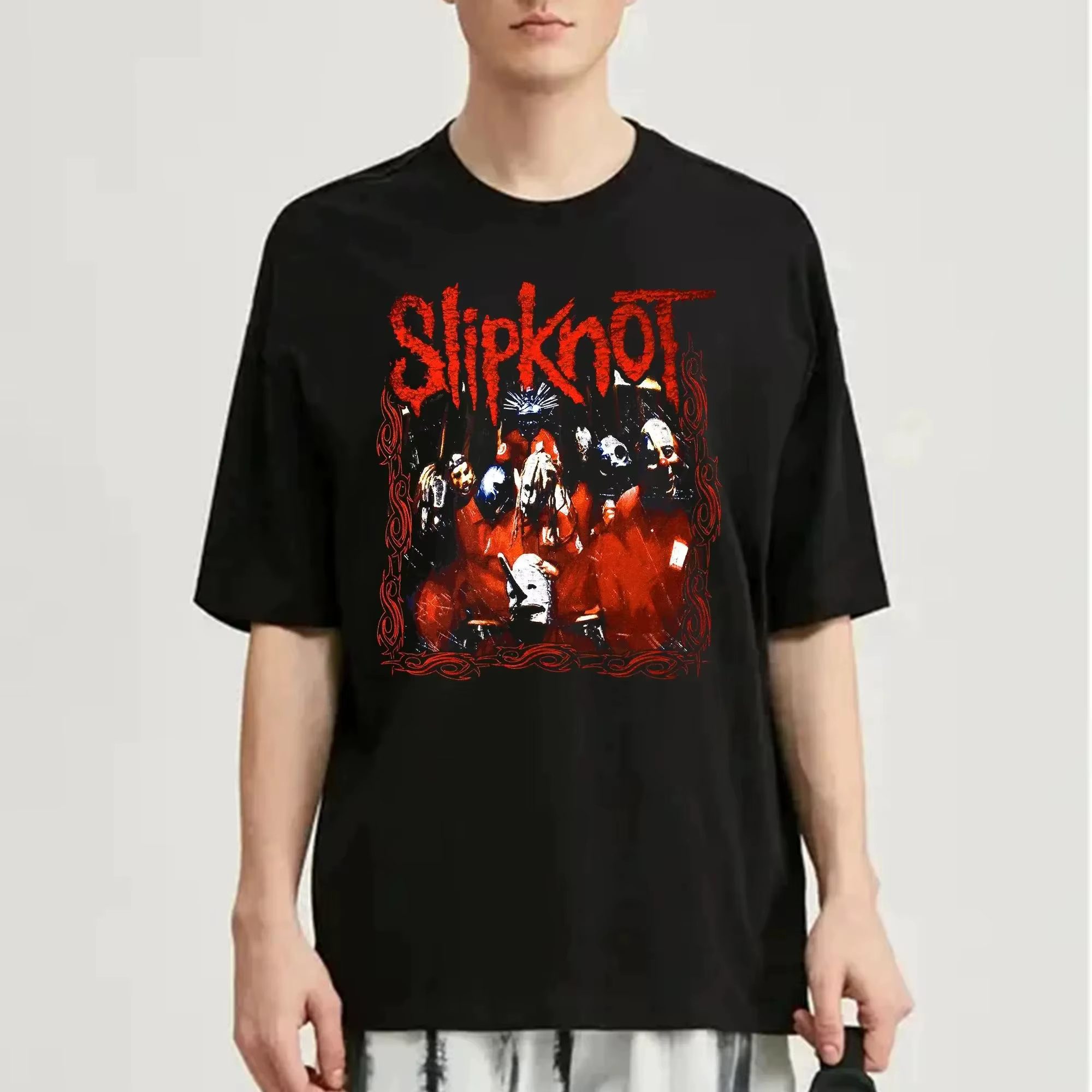 Slipknot préparer l'enfer Album affiche graphique imprimé T-shirt hommes femmes ample décontracté surdimensionné à manches courtes rue Hip Hop t-shirts