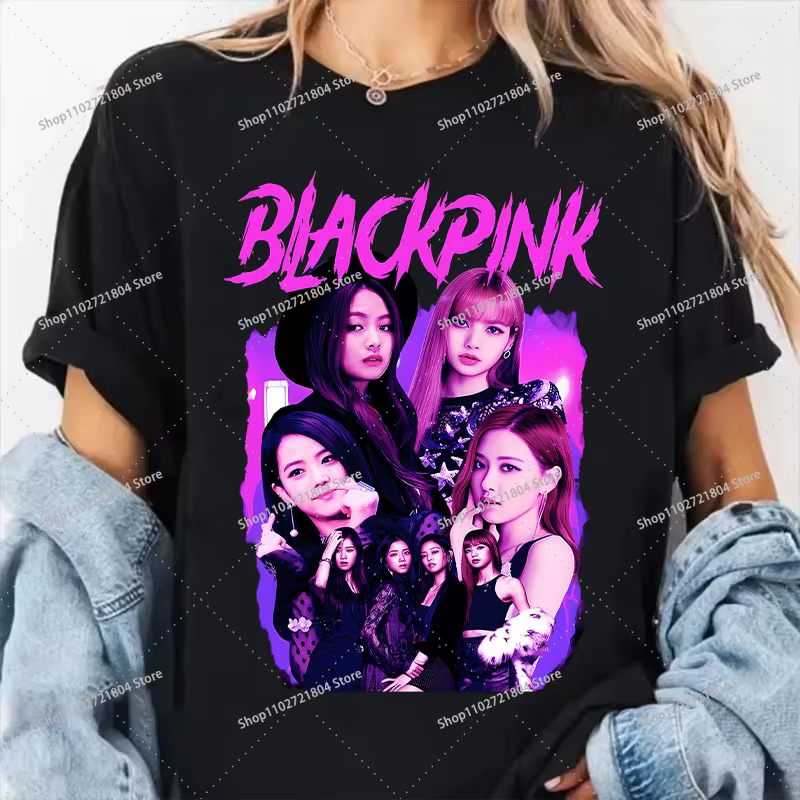 T-shirts Kpop Blackpink de style coréen pour hommes et femmes