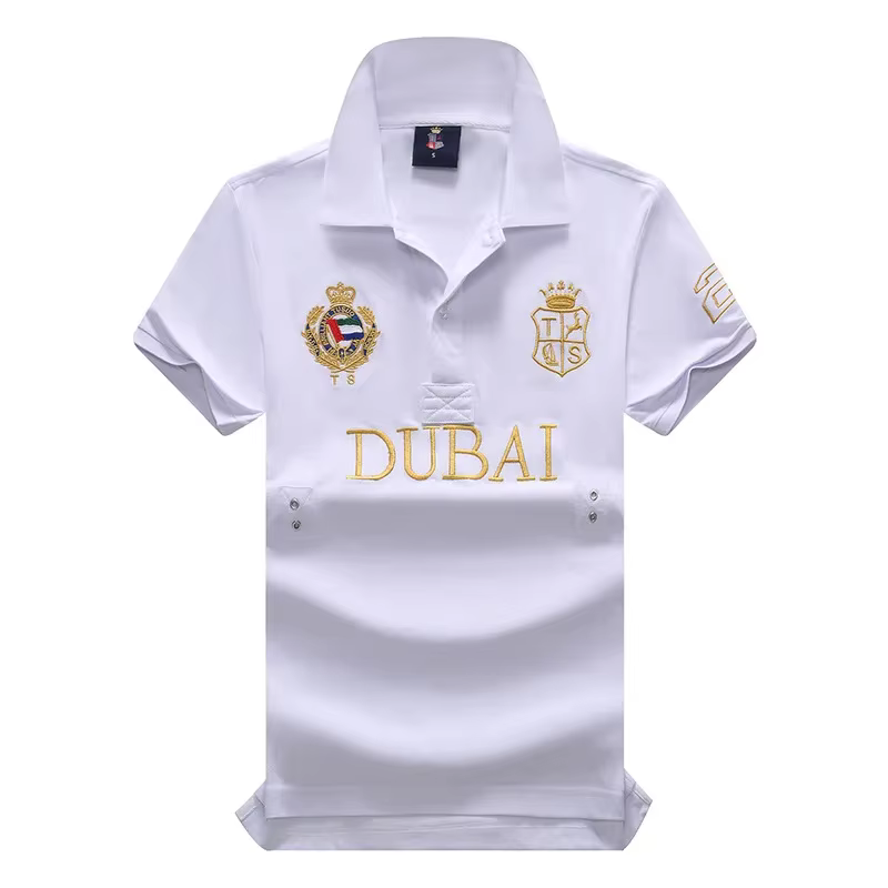 Polo pour homme TS 2026 Dubaï 100% Coton Respirant Grande Taille 6XL Vêtement de Golf d'Été T-shirt à Col Court de Haute Qualité