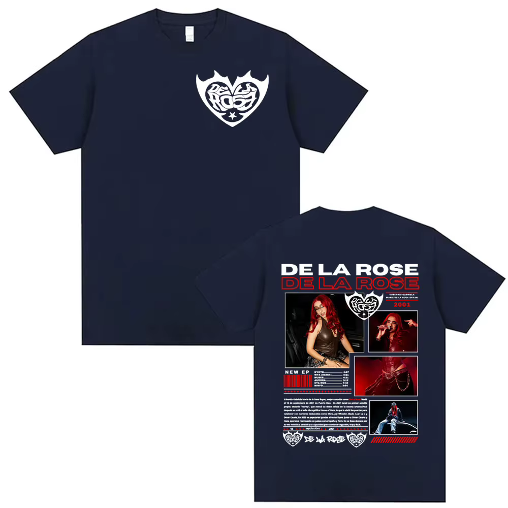 Chanteur De La Rose nouvel Album Tour graphique T-shirts hommes femmes haute rue Hip Hop Punk t-shirt décontracté 100%