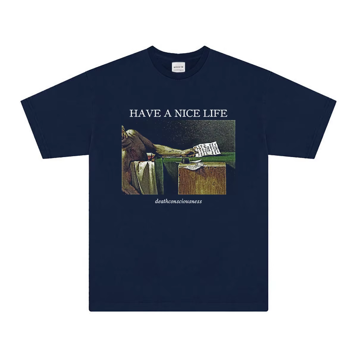 Avoir une belle vie t-shirt Deathconsciousness Shoegaze Post Punk imprimé coton été manches courtes unisexe graphique chemise haute