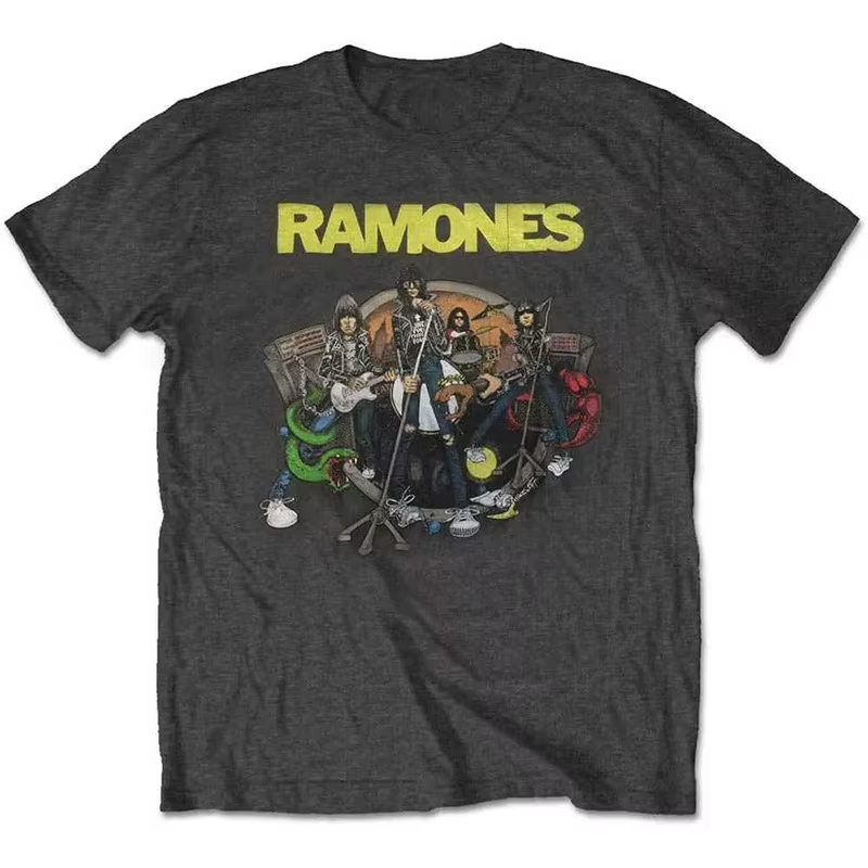 The Ramones - Groupe punk américain légendaire - T-shirt à manches courtes en coton imprimé musique rock