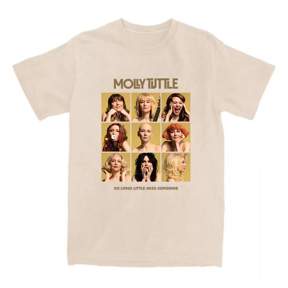 Molly Tuttle So Long Little Miss Sunshine T-shirt à manches courtes en coton femme t-shirts décontracté mode ample