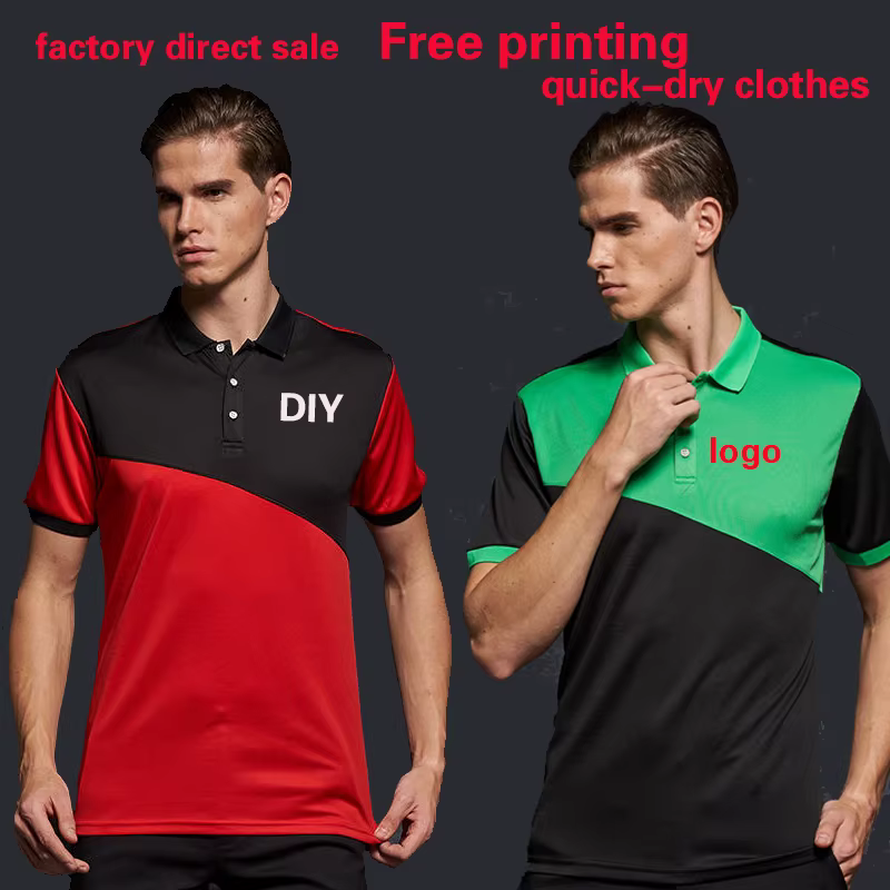 POLO vêtements de travail personnalisé patchwork couleur respirant séchage rapide