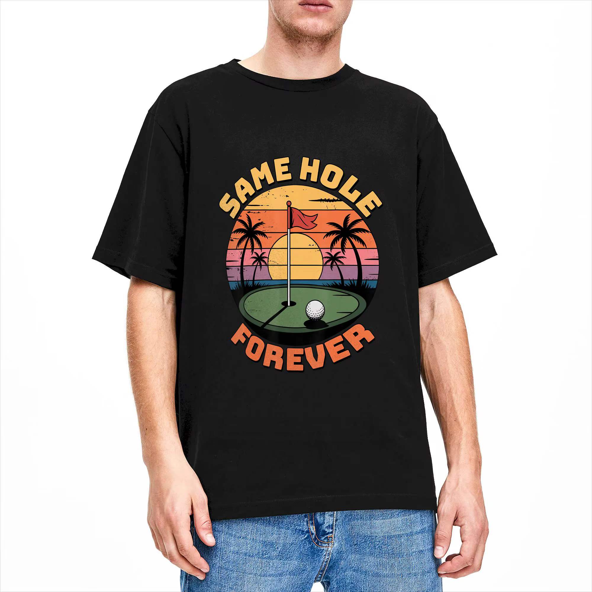T-shirt pour homme 100% Coton à manches courtes