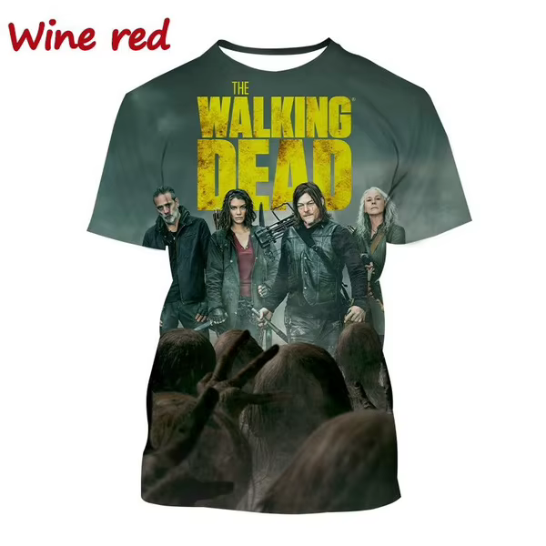 Classique horreur TV The Walking Dead T-shirts 3D Daryl Dixon imprimer unisexe Streetwear été nouveaux hommes femmes à manches courtes t-shirt Y2k haut