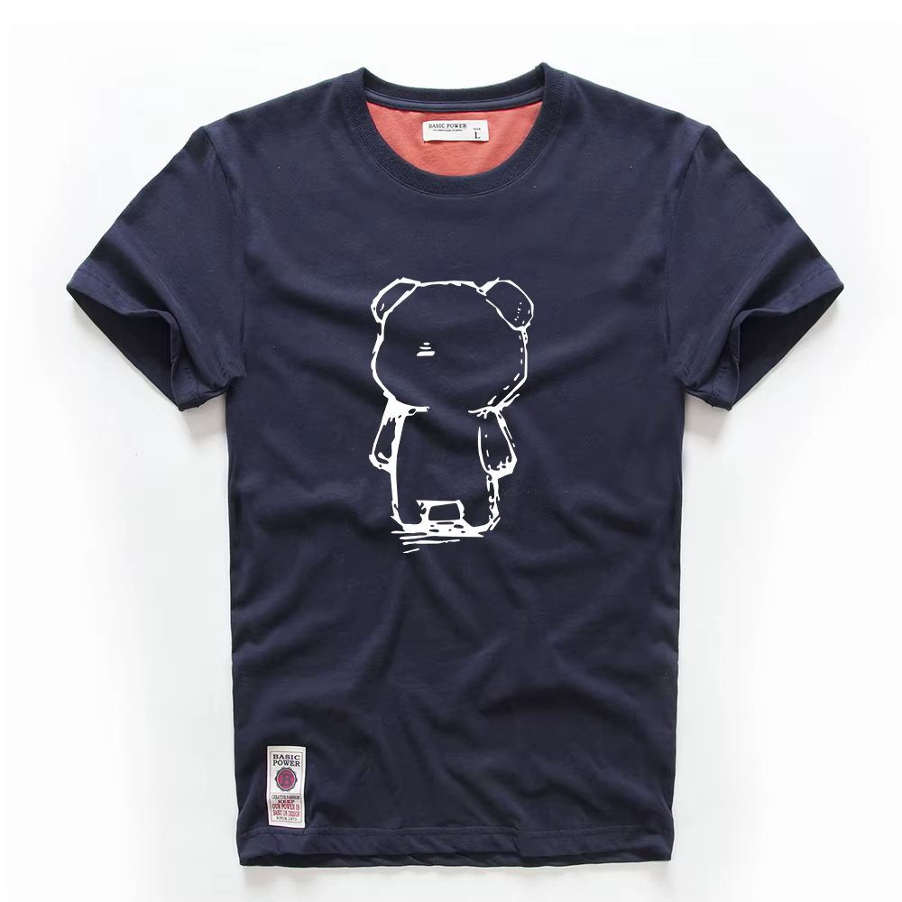 T-shirt à col rond en coton pour hommes