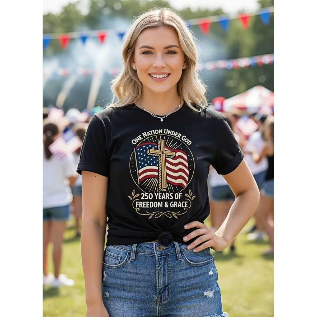 Semisun – chemises du 250e anniversaire des États-Unis pour femmes