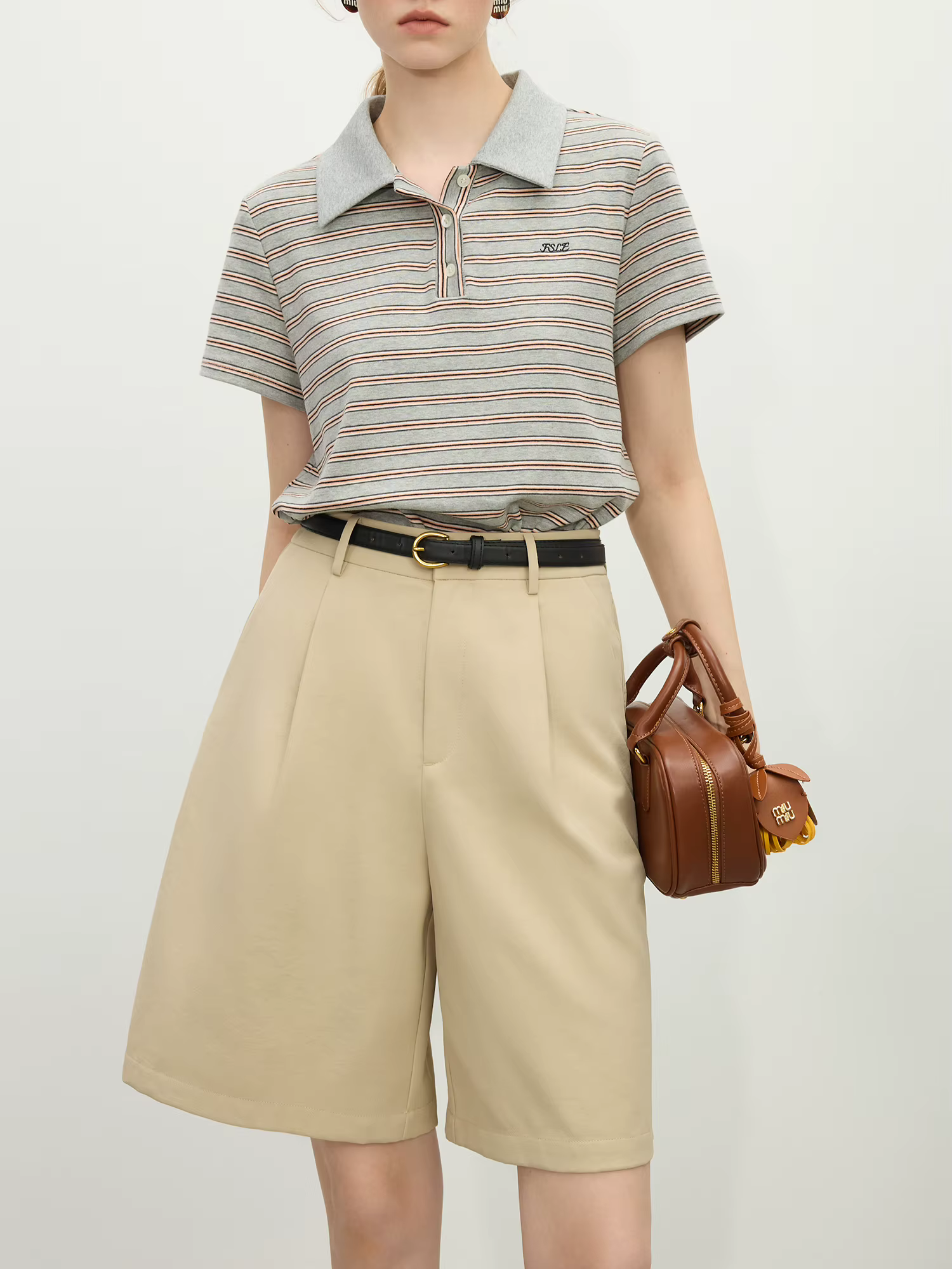 T-shirt rétro à manches courtes pour femme