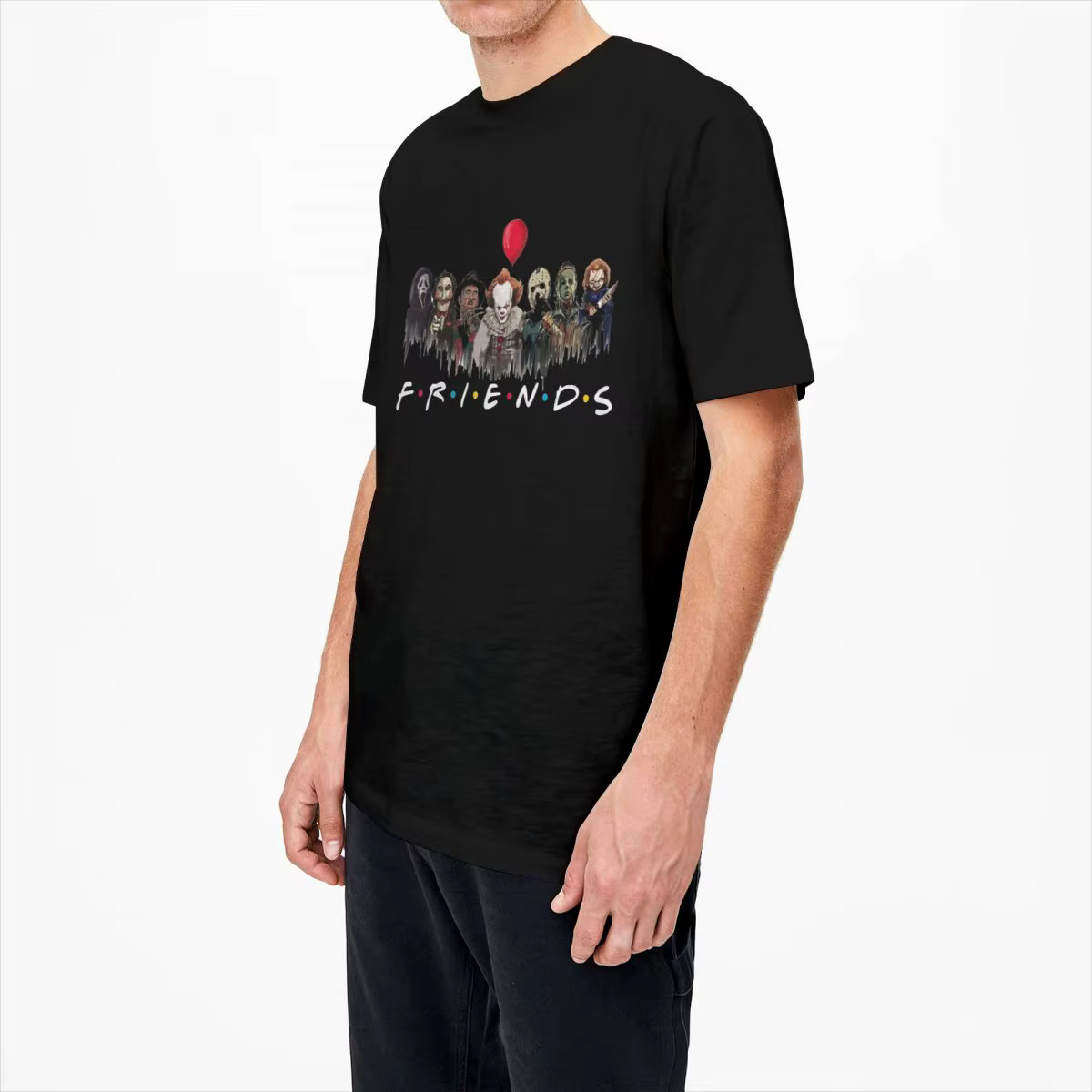 T-Shirt à Manches Courtes en Coton à Col Rond pour Homme et Femme