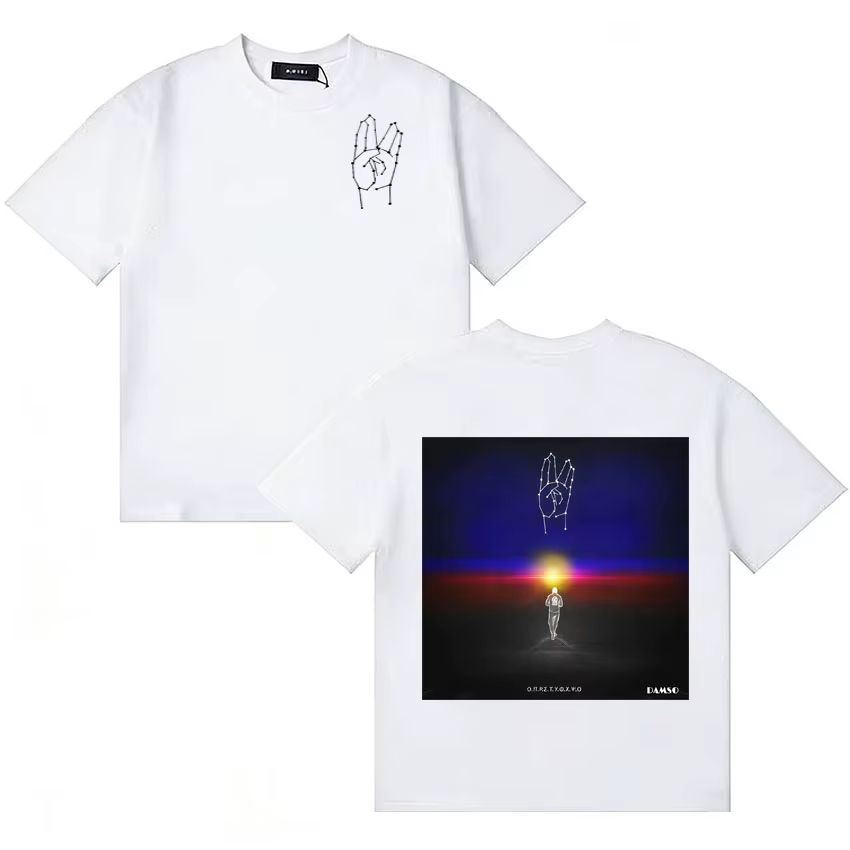 T-shirts à manches courtes surdimensionnés Damso Qalf Fashion Album Hip Hop pour hommes et femmes