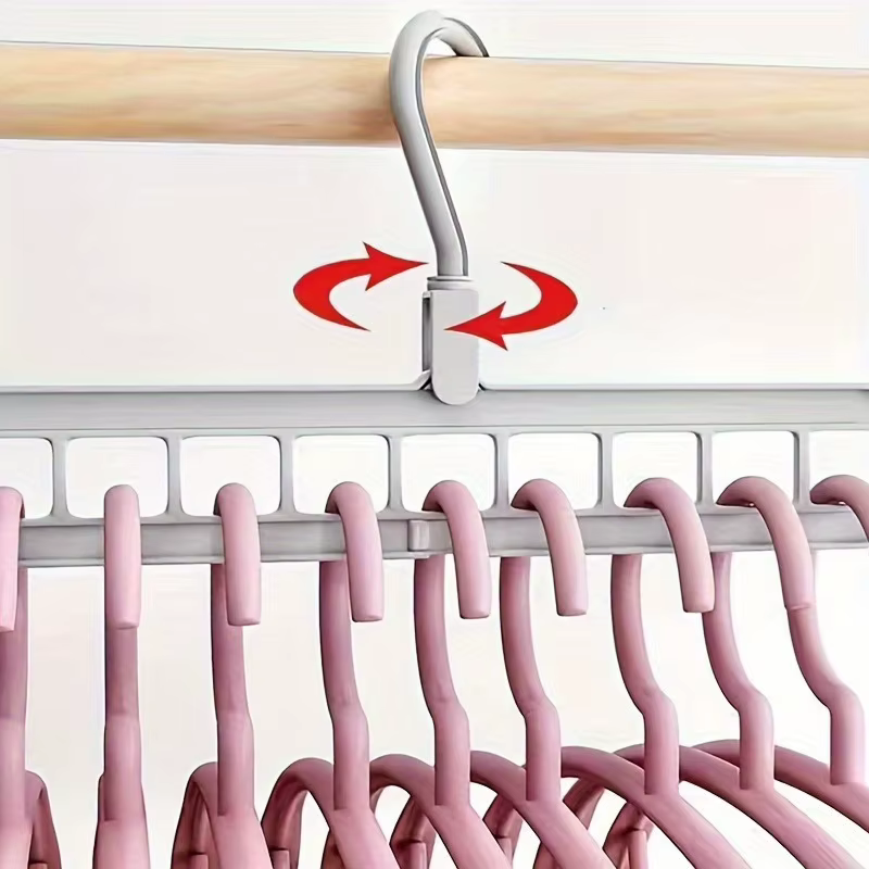 Porte-vêtements gain de place - Support de rangement pliable en plastique pour chemises - Cintre de garde-robe pour économiser de l'espace
