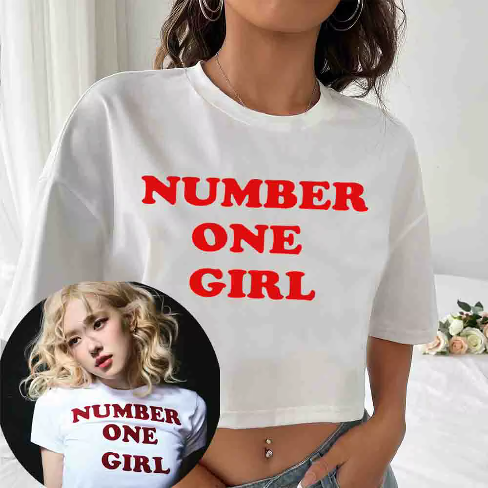 Rose-numéro une fille chemise femmes culture hauts