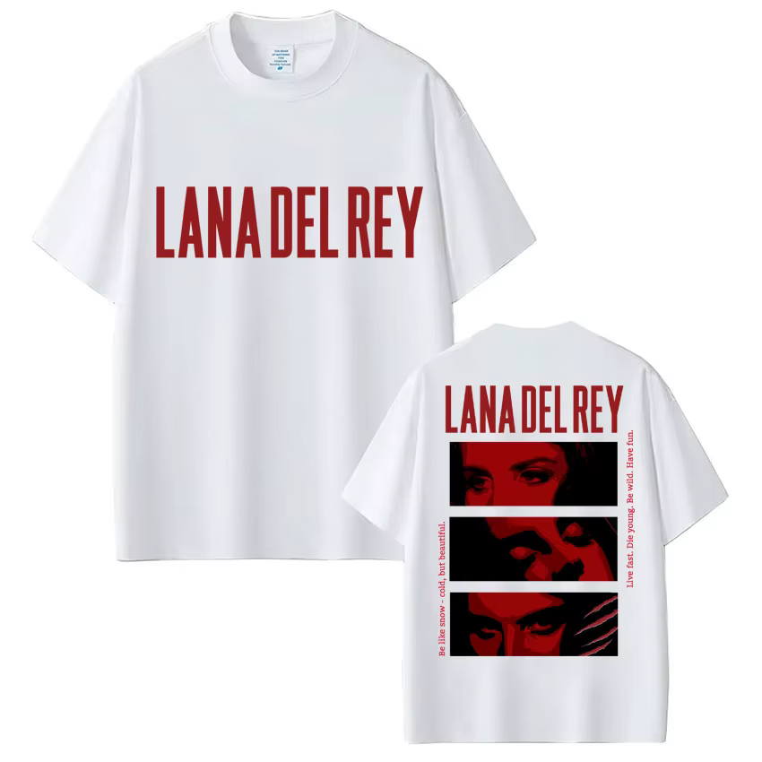 Chanteur Lana Del Rey graphique t-shirt hommes femmes mode Hip Hop 90s Vintage T-Shirts surdimensionné coton