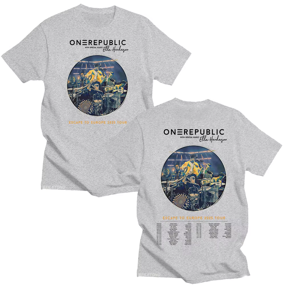 Escape To Europe 2025 Tour T-shirt OneRepublic Fans Cadeau Parfait
