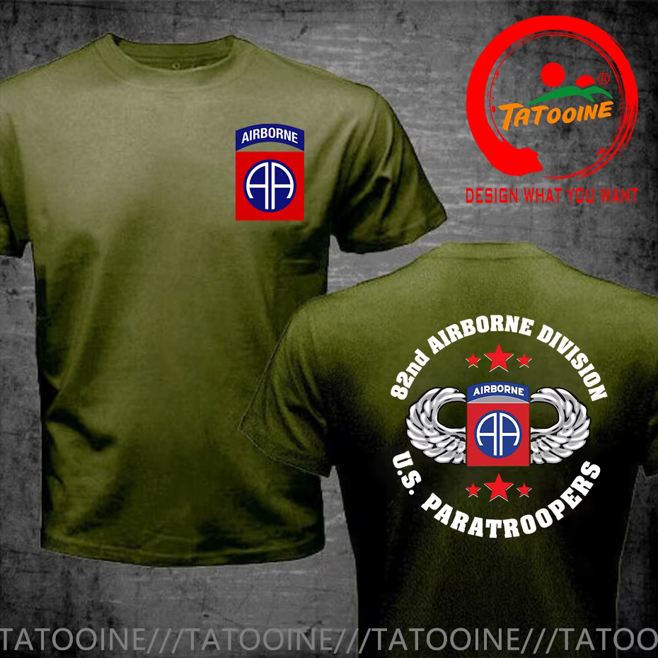 Armée américaine 82nd Airborne T-Shirt hommes mode
