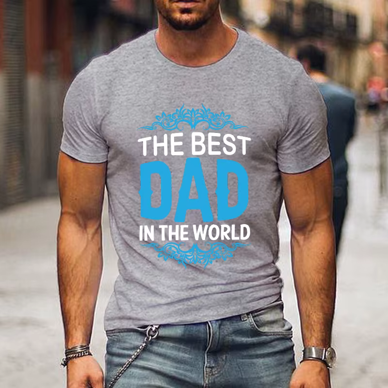 Chaud le meilleur papa du monde fête des pères graphique à manches courtes T-Shirts pour hommes chemises T-Shirt ample