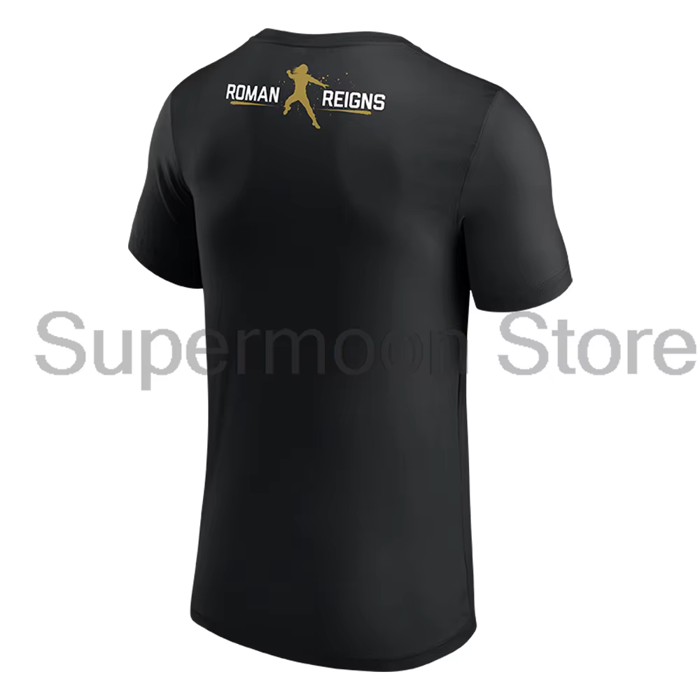 Roman Reigns Gold OTC1 T-shirt col rond à manches courtes Streetwear pour femmes et hommes
