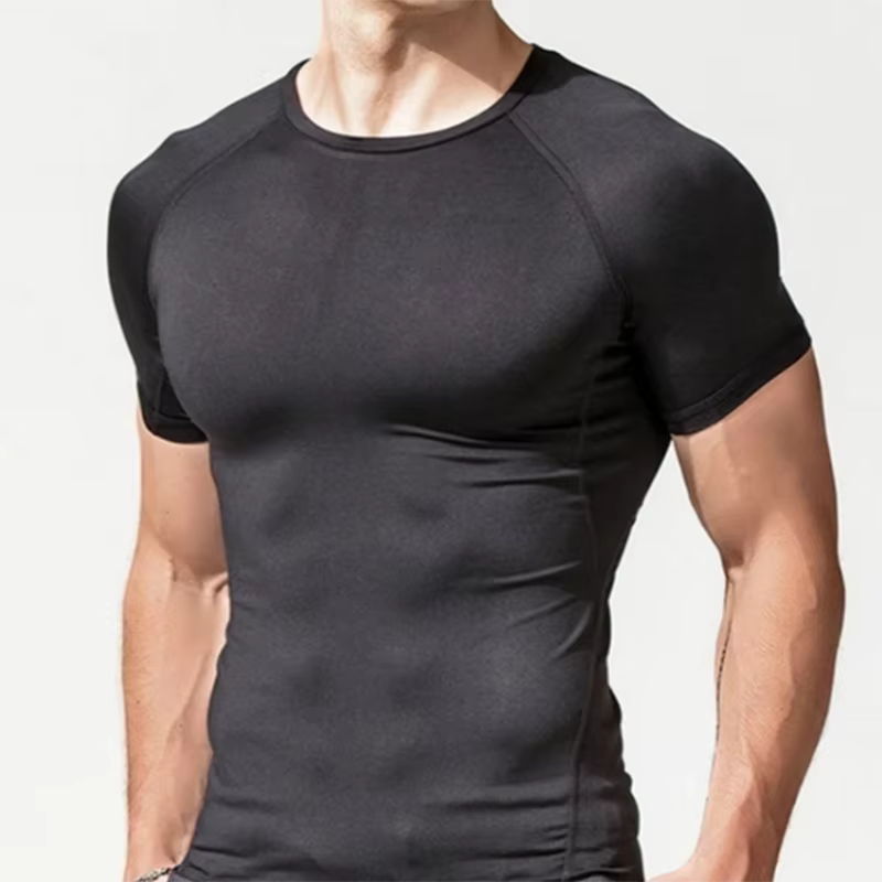 T-shirt de compression élastique à séchage rapide pour homme
