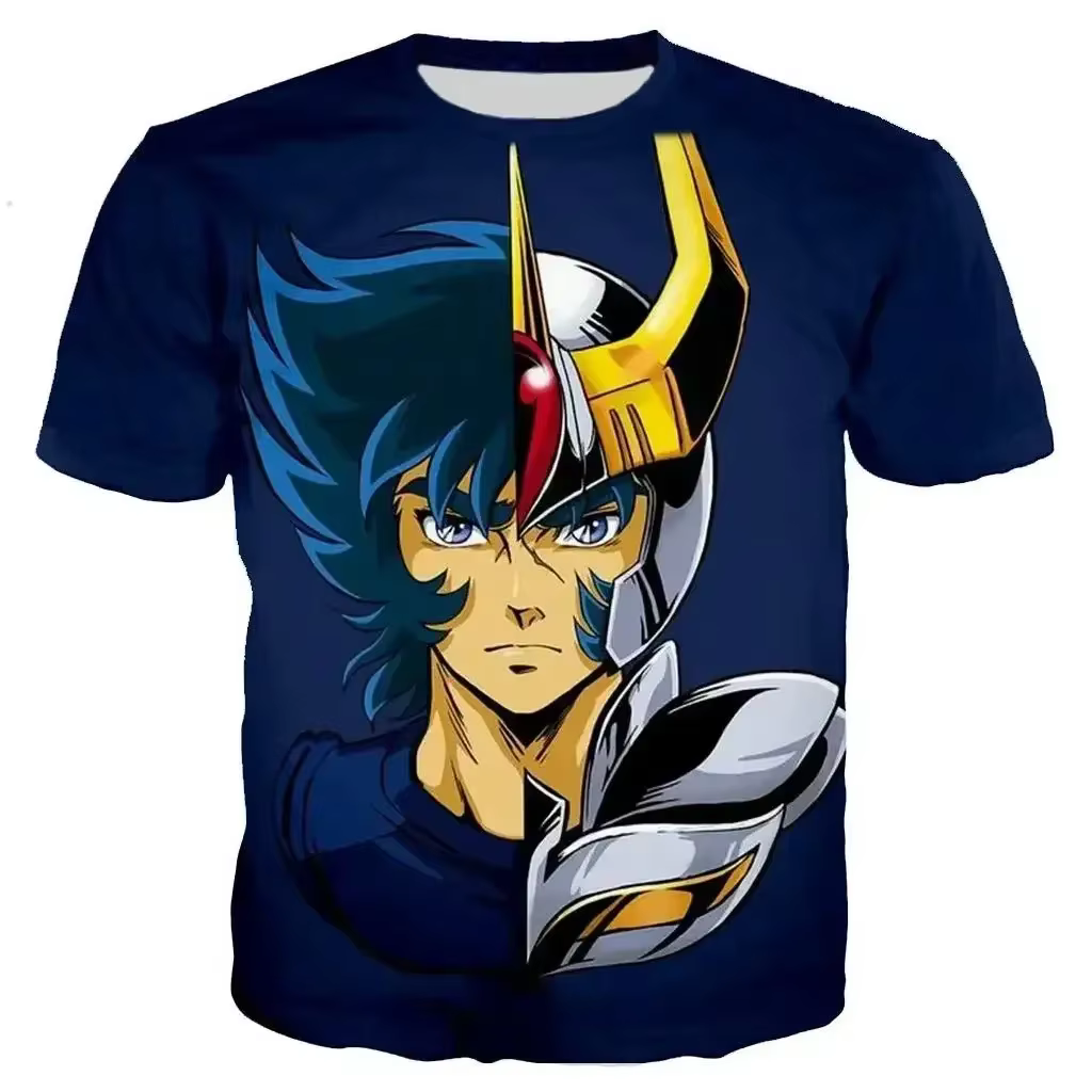 Saint Seiya T-shirt hommes mode T-shirts enfants Hip Hop hauts