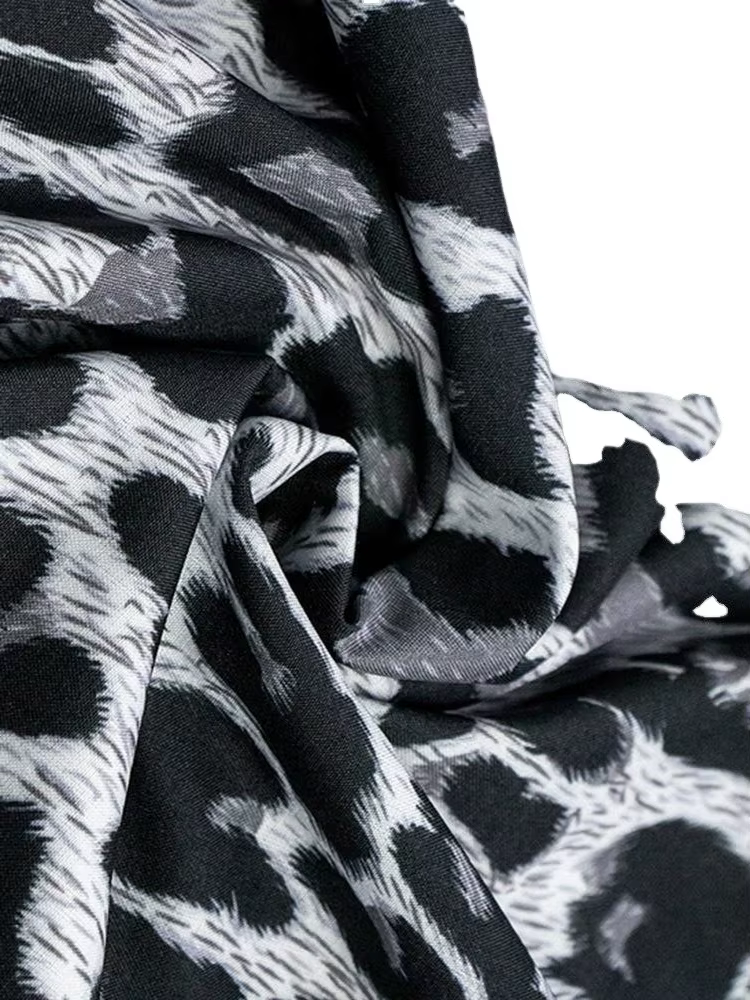 Chemise à manches longues à imprimé léopard tendance pour homme