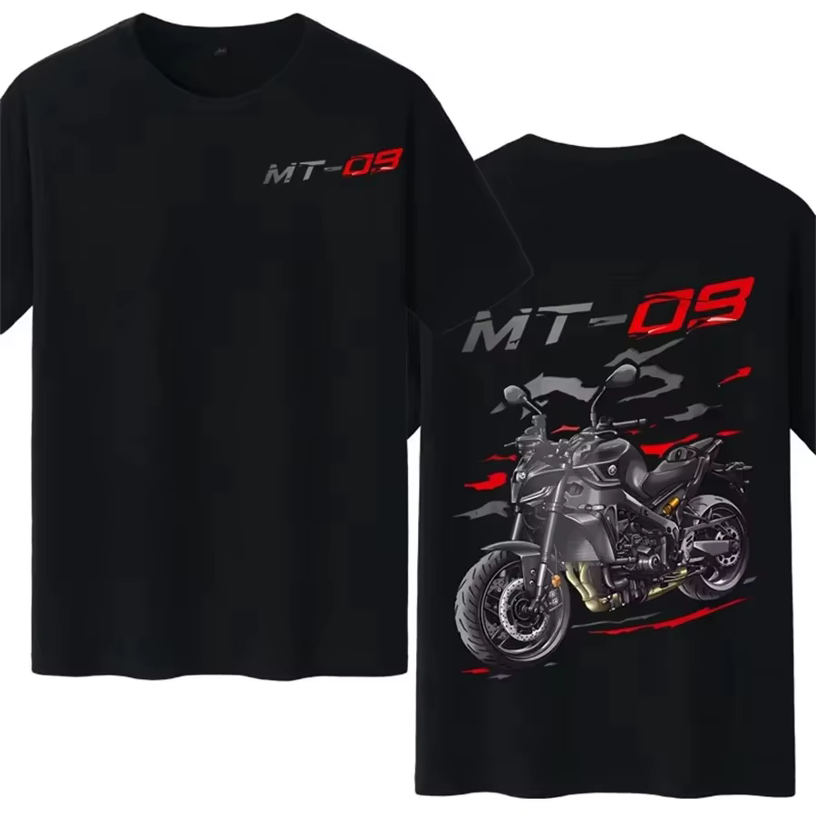 T-shirt imprimé en coton pour motocycliste MT-09