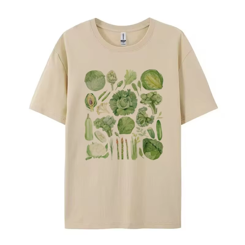 T-shirt graphique vintage à motif végétal