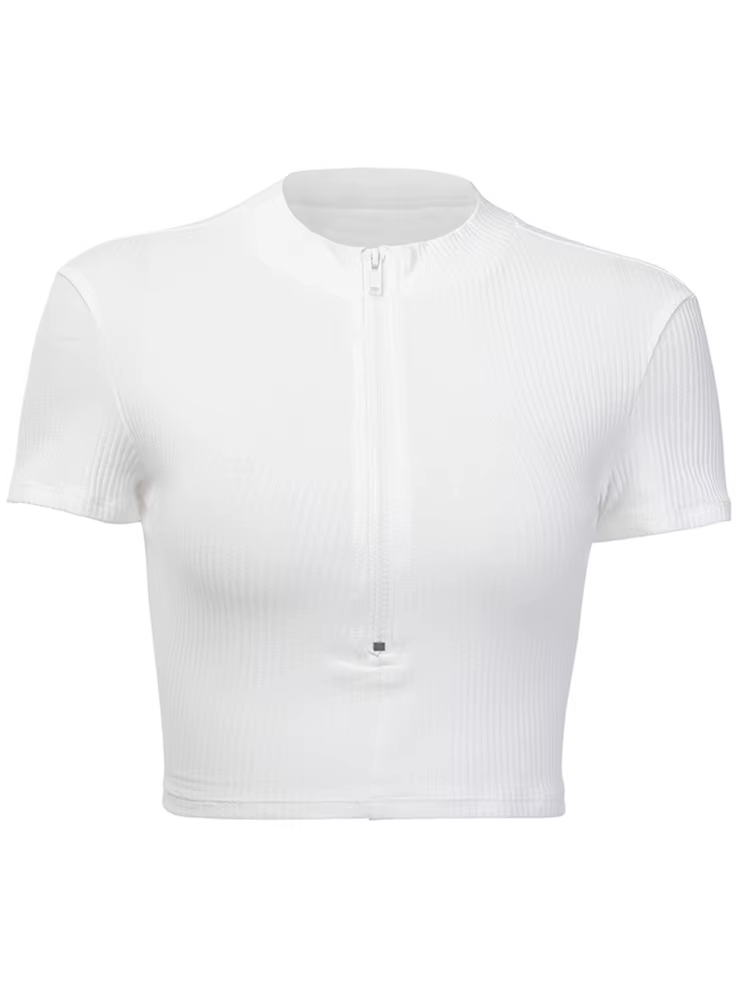 T-shirt à col montant pour femme