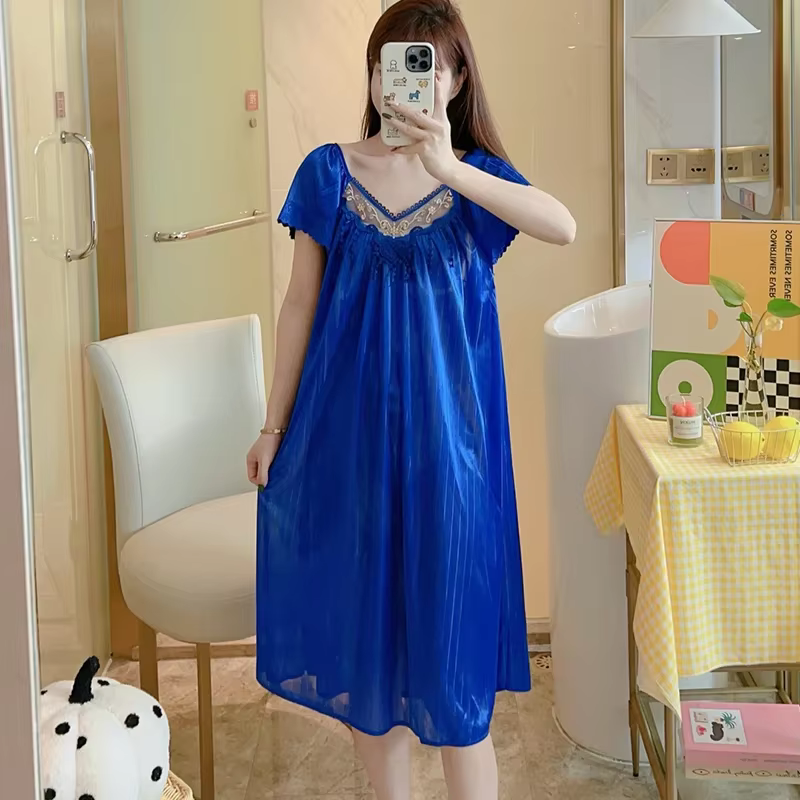Slip robe de nuit femmes à manches courtes vêtements