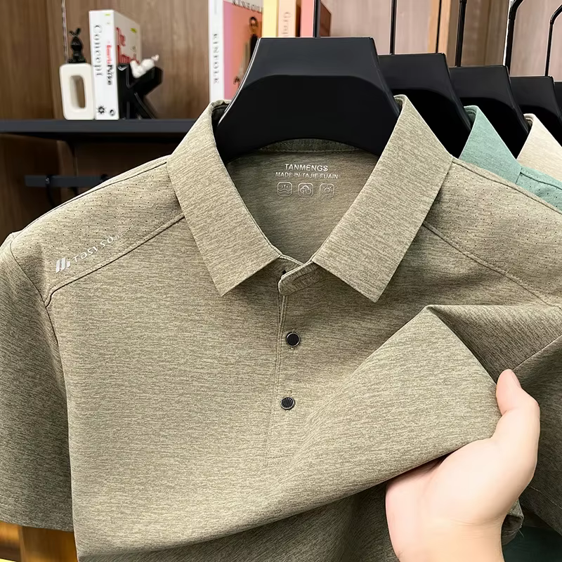 Polo respirant pour homme avec patte de boutonnage