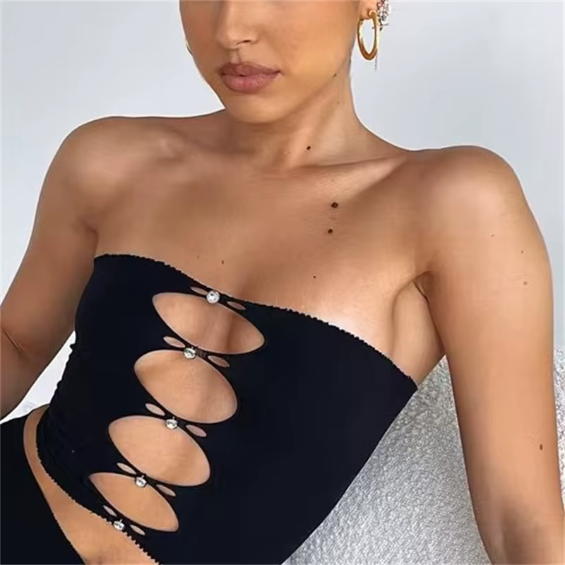 Haut court Sexy ajouré