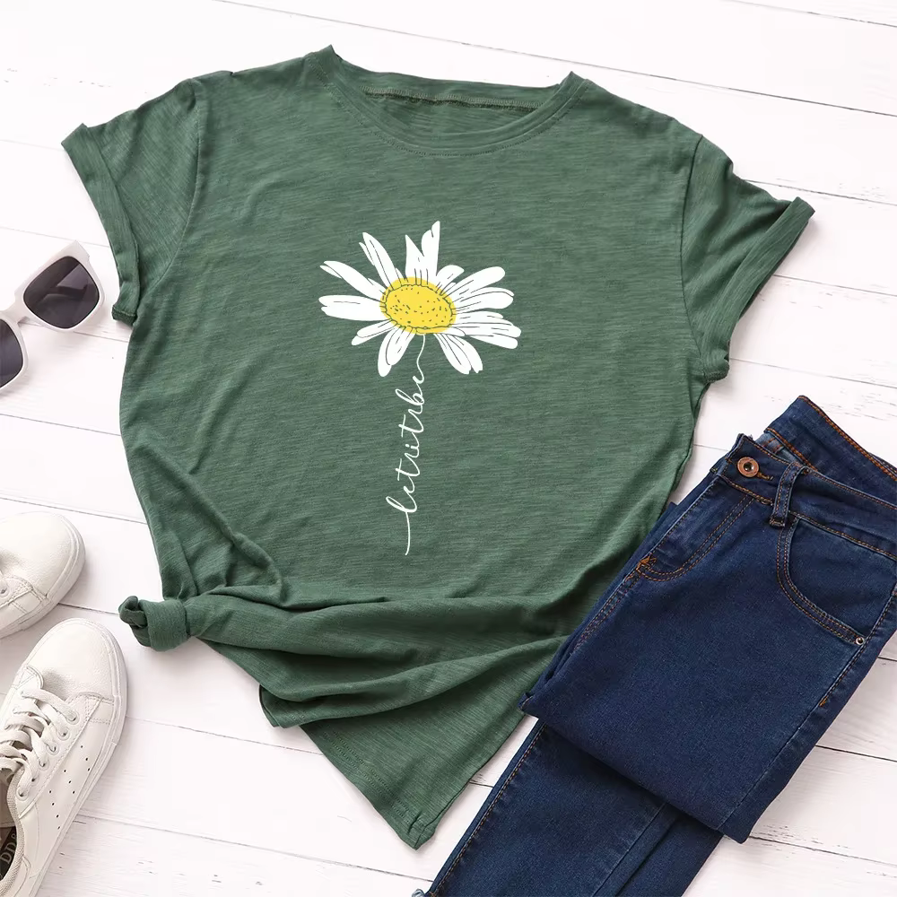 100% coton femmes T-Shirt 2025 été