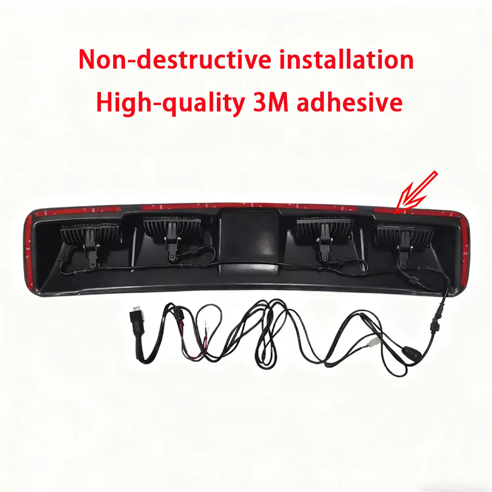 Accessoires tout-terrain universels LED feux de toit lampes de toit avant becquet de toit antibrouillard accessoires extérieurs de voiture