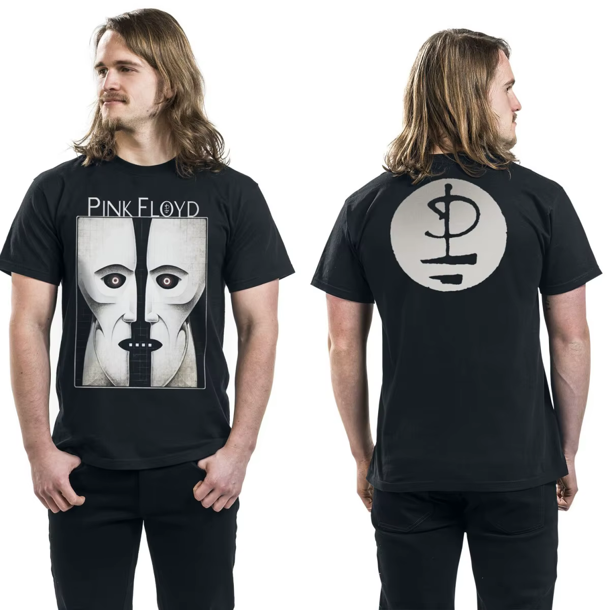 T-shirt en coton rose vif avec motif Floyd