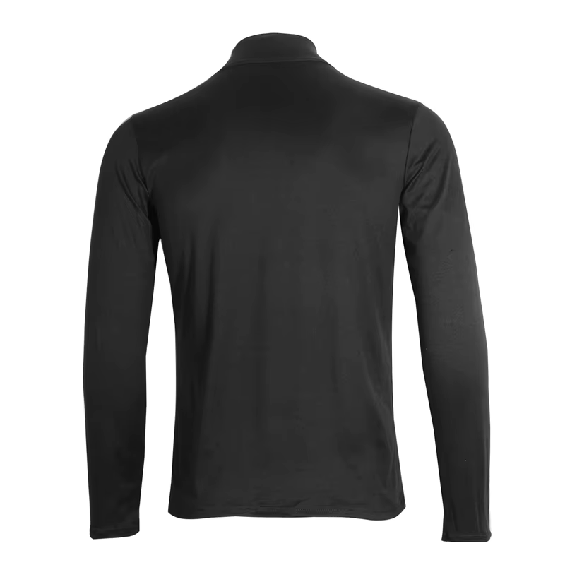 T-shirts à col haut pour hommes mode solide mince à manches longues T-shirt mâle